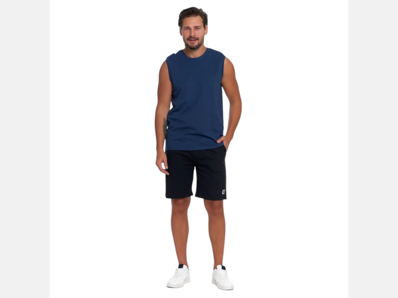 Koszulka męska tank top bez rękawów NIEBIESKI MORAJ